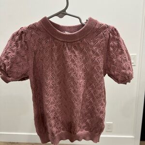 Jamie Kay girls 3Y Pink Knit Short Sleeve Sweater